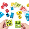 thumbnail image 2 of Bloques de construcción de cubos de Rubik que cambian de cara Juguetes para niños Beneficio Inteligencia Juegos de mesa entre padres e hijos Juguetes de nivel de desafío de madera, 2 of 6