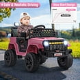 thumbnail image 4 of Gymax 12V Kids Ride on Truck Car Battery Powered Toddler Electric Vehicle w/ 3 Speeds Pink, 4 of 10