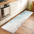 thumbnail image 2 of Ombre Brown Blue 2'x6' Runner Rugs for Hallway Kitchen Bedside Non Slip Washable, Summer Coastal Ocean Sea Beach Wave Entryway Rug Runners with Rubber Backing, Long Carpet Runner for Laundry Room, 2 of 8