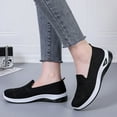 thumbnail image 2 of YOUYEDIAN Orthopedic Shoes for Women Anti-Slip Sneakers,Summer Wedge Air Cushion Breathable Mesh Slip On Walking Shoes,Casual Wedge Sneakers (Black, 7.5 Wide（EU-39）), 2 of 6