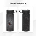thumbnail image 3 of Picia Black Spider On Web Pattern 18oz Sports Insulated Kettle With Straw Insulated Water Bottle For Running Hiking Cycling Climbing Men'S Woman Insulated Water Bottle, 3 of 8
