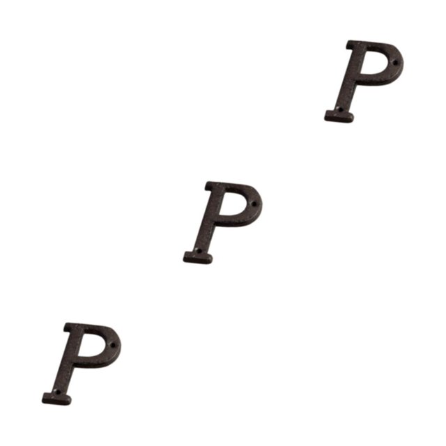 ZheElen Wide Application Metal Letters House Numbers Fade-Resistant And Versatile Black B17--P 3Set