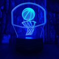 thumbnail image 1 of YSITIAN Basketball 3D LED Backboard Optical Illusion Bedroom Decoration Table Lamp with Remote 7 Colors Change Dimmable Acrylic Visual Night Light Birthday Ch G1116-373, 1 of 7
