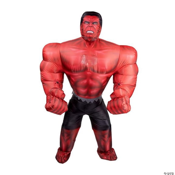 Marvel Men's Red Hulk Halloween Costume Inflatable Suits - Red One Size