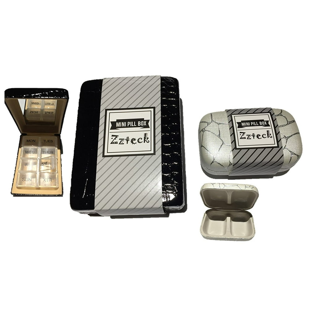 Cute Travel Pill Organizer Case or Jewelry Box or Makeup Box with