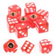 thumbnail image 3 of MOVTOTOP 10 Pcs Bouchons de Valve de Pneu Style Dés Rouges pour Voiture et Camion Installation Facile Protection Durable, 3 of 7