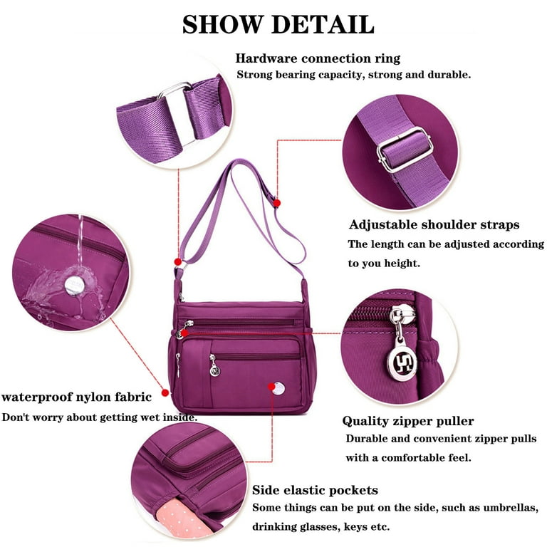 Almusen Women Shoulder Bags Multiple Pockets Beach Bags For Womens Fashion  Crossbody Bag Wallets Purses 