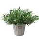 thumbnail image 2 of Flores artificiales, plantas artificiales, hojas de sauce, mezcla de flores y hojas artificiales, plantas verdes, hojas de sauce, ramos artificiales en maceta (verde (4 JM, 2 of 2