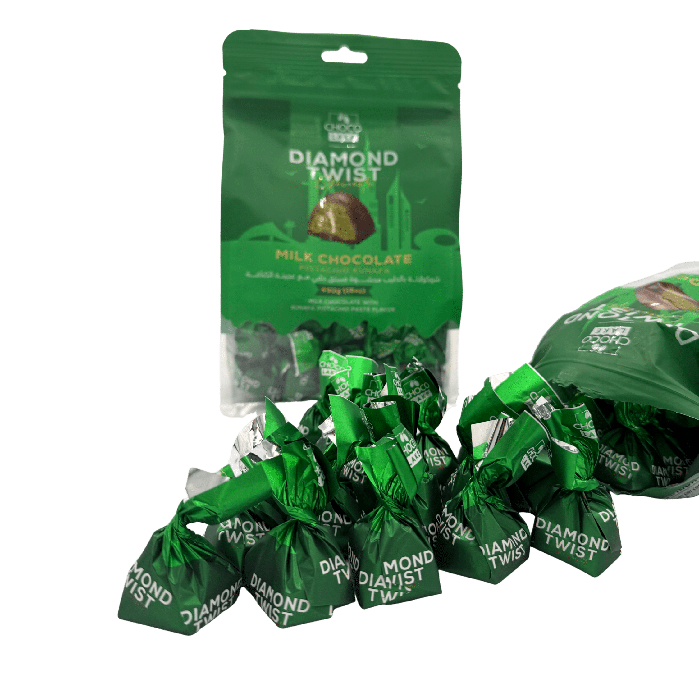 ChocoLake Diamond Twist Dubai Chocolate Bites (1lb Bag)