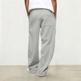 thumbnail image 5 of Wlynlyn Mens Baggy Sweatpants Straight Leg Elastic Waist Drawstring Athletic Loose Lounge Sweat Pants with Pockets(X-Large,Gray), 5 of 5