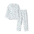 thumbnail image 1 of Fotbe Cute Shark Pijama de Hombre con Estampado de Manga Larga, Conjunto de 2 Piezas, Ropa de Dormir Suave y Cómoda con Bolsillos-Small, 1 of 7