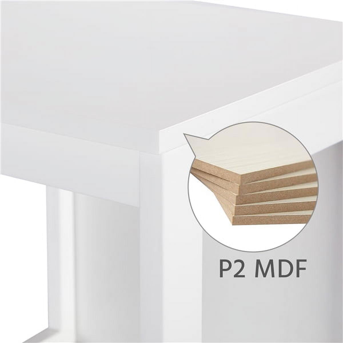 Alden Design Adjustable 3 Tiers Bathroom Cabinet Modern Storage Organizer Heavy Duty Vanity Stylish Floor Cabinet, White
