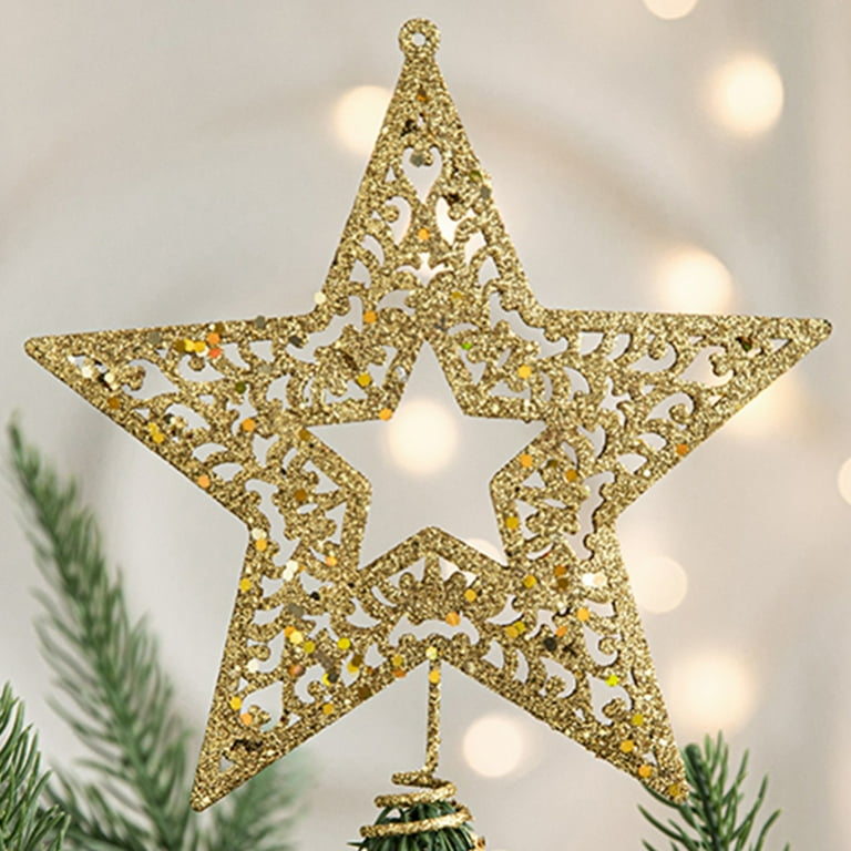 Gold christmas 2024 tree topper