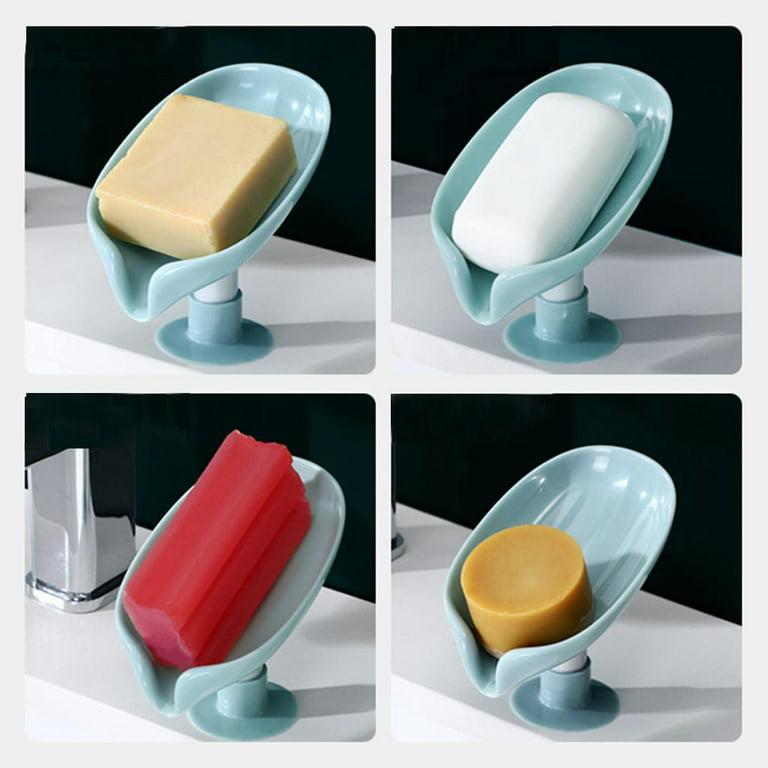 Leaf Shape Soap Dish Bathroom Soap Holder Drain Punch-Free Soap Box  Bathroom Storage Tray Sponge Holder Kitchen Accessories