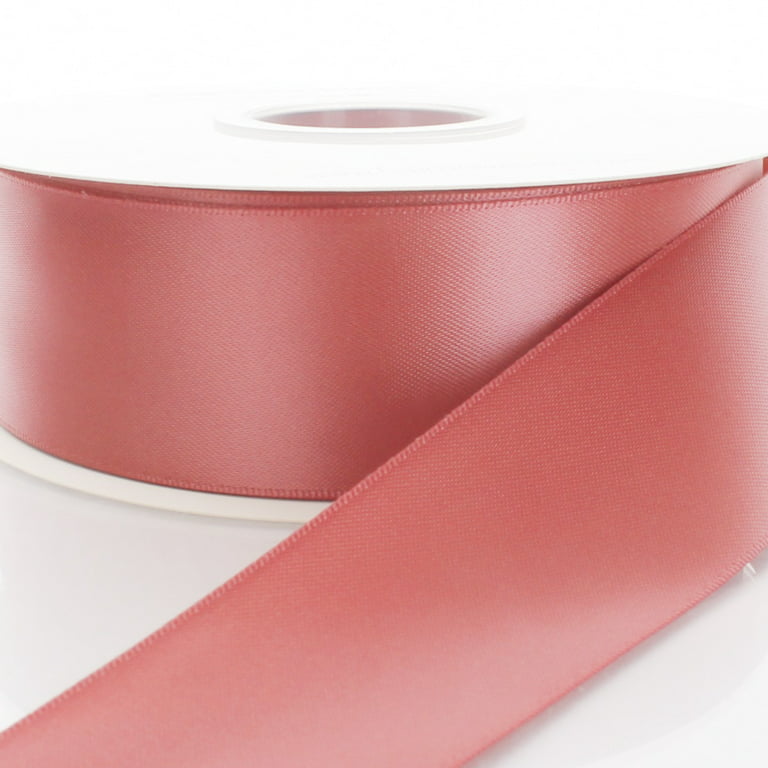 3 inch Cinnamon Rose Double Faced Satin Ribbon 100 Yards, Size: 100yds, Pink