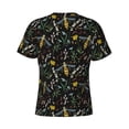 thumbnail image 6 of Vsdgher Wasp and Florals Print Men's Dry Fit Mesh Athletic Shirts Moisture Wicking Tennis T-Shirt Tops, 6 of 9
