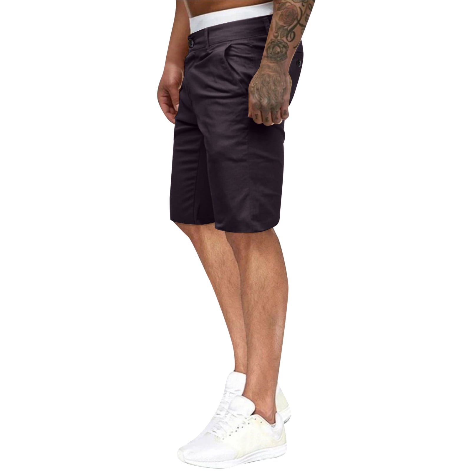 Mens Shorts Mens Summer Fashion Casual Slim Solid Color