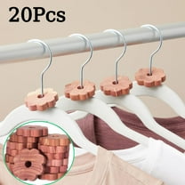 20Pcs Cedar Rings for Clothes Storage Hangers, Natural Aromatic Red Cedar Wood Blocks for Closets, Cabinets, Drawers, Shoes, Clothes Storage Freshener, DIY Crafts (2x2 in)
