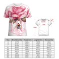 thumbnail image 2 of Bee And Flowers T Shirts Basic T-Shirt Short Sleeve Ladies Tee Shirt Summer Graphic Clothing, 2 of 5