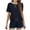 Blue, variant on yunLCZ Womens Nightgowns Women Short Sleeve Sets Crewneck Striped Tops And Shorts 2 Piece Sets With Pockets Nightdress for women