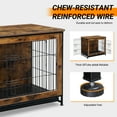 thumbnail image 3 of Ktaxon 2-Door Dog Crate, Wooden Heavy Duty Dog Kennel for Small, Medium, Large Pet, Decorative Pet House Dog Cage Side End Table Indoor, Mesh Door, Rustic Brown, 3 of 8