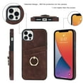 thumbnail image 4 of TECH CIRCLE Card Slots Case for iPhone 12 Pro Max 6.7 inch,Luxury Shockproof PU Leather and Soft TPU Anti-Drop Ring Bracket Slim Back Phone Cover.For iPhone 12 Pro Max,Coffee, 4 of 8