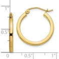 thumbnail image 4 of 10K Yellow Gold 2Mm Square Tube Hoop Earrings (Width 2) (Length 20) - Jbsp, 4 of 5