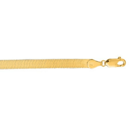 14 Karat Yellow Gold 5.0mm 18 Inch Imperial Herringbone Chain Necklace