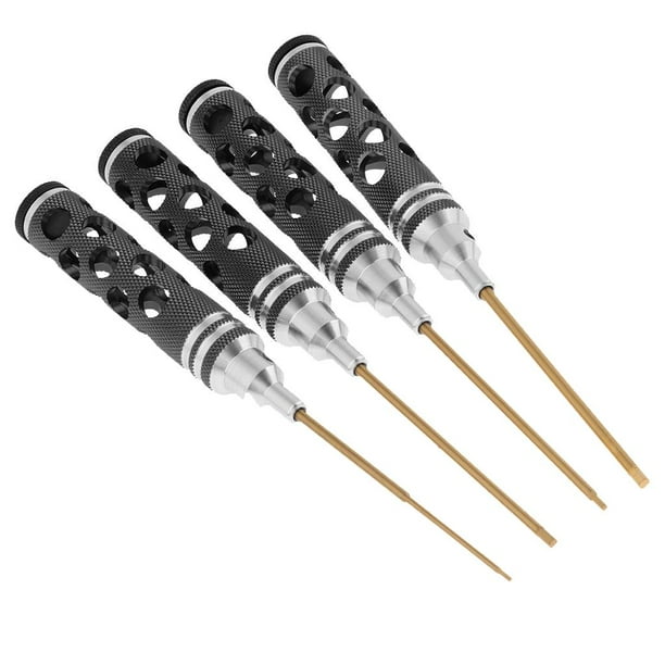 Destornilladores de coche RC Baoblaze 4 PC 1.5mm 2.0mm 2.5mm 3.0mm Negro