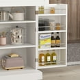 thumbnail image 4 of Buffet Cabinet w Hutch Kitchen Pantry Storage Cabinet White Sideboard, 4 of 5