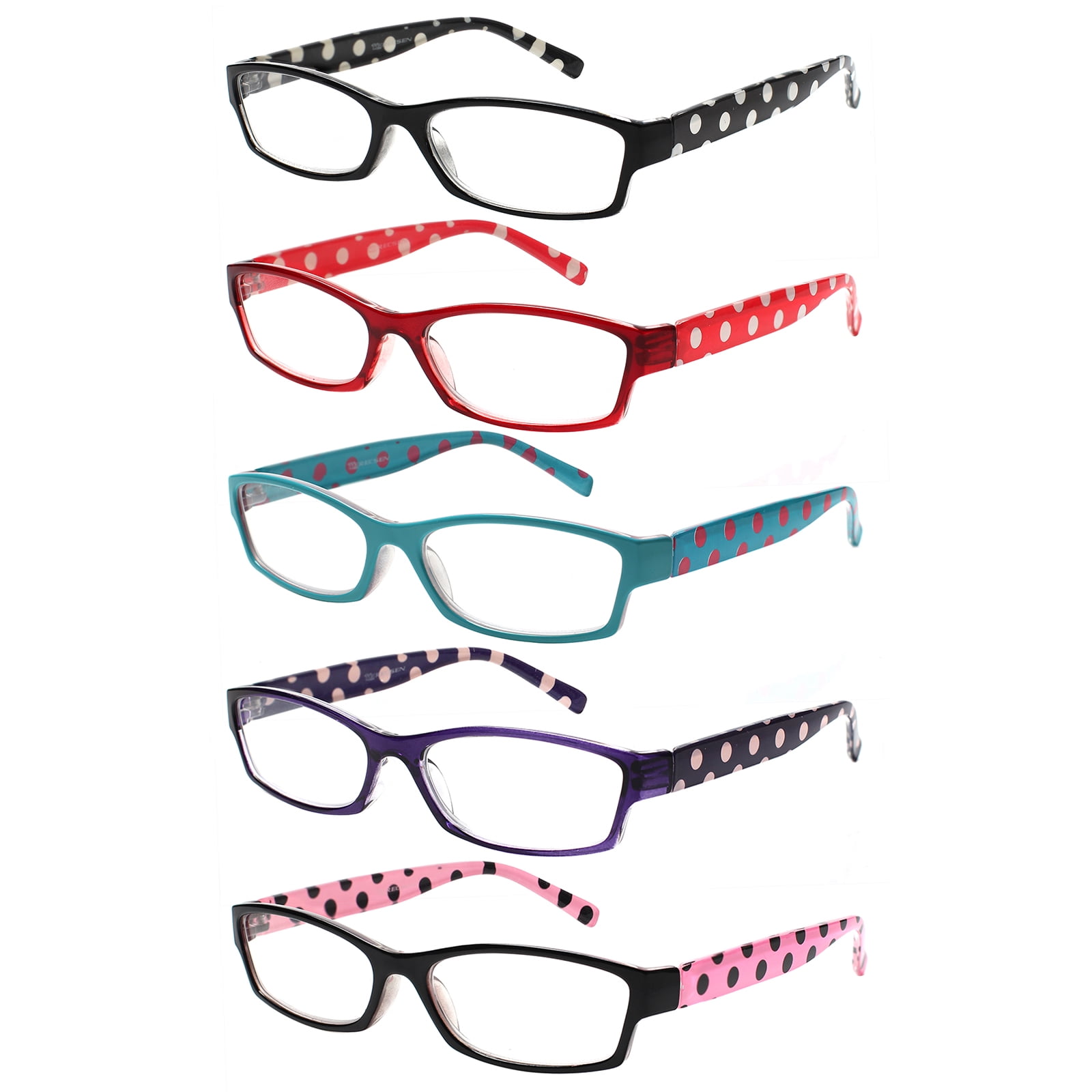Kerecsen 5 Pack Reading Glasses for Women Fashion Comfortable Pattern