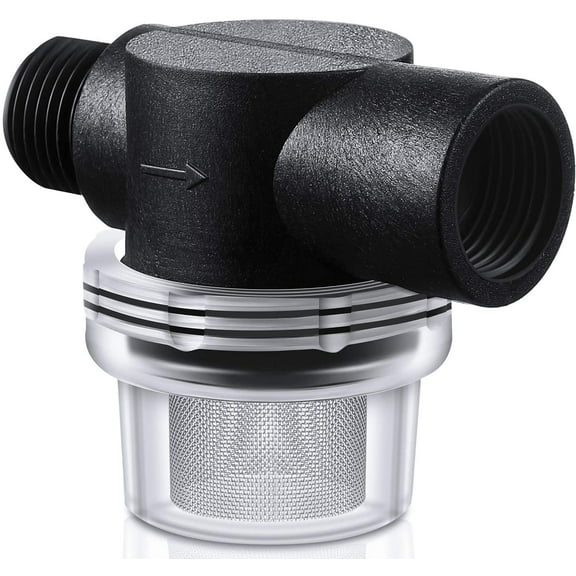 Water Pump Strainer Filter, RV Replacement 1/2 Inch Twist-On Pipe Strainer Compatible with WFCO or Shurflo Pumps
