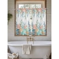 thumbnail image 4 of Marine Life Living Room Curtains 2 Panel, Nautical Underwater Coral Shell Starfish Watercolor Cafe Window Treatment, Farmhouse Bedroom Bathroom Kitchen Curtains Drapes 104"x45", 4 of 6