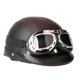 thumbnail image 1 of Motocicleta Scooter abierto mitad cuero casco con Visor UV gafas Retro estilo Vintage 54-6 MABOTO  Gorra de montar, 1 of 1