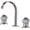 Brushed A, variant on Polished Chrome Basin Faucets Brass Deck Mounted Square Bathroom Sink Faucets Double Handle 3 Hole Hot and Cold Water Tap