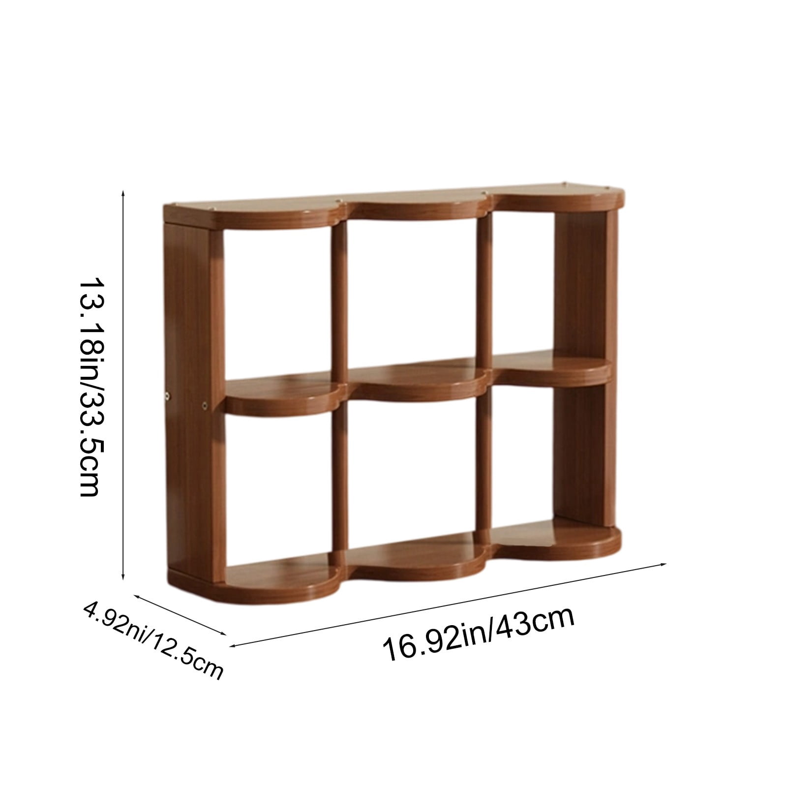 Multi-Layer Desktop Cup Holder Organizer with Six Grids Storage Rack for Home Office Kitchen Supplies, Space-Saving Design, 1-Pack, Desk Organizer