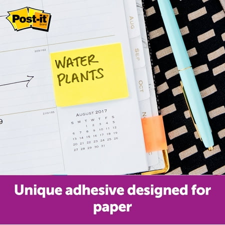 Post-it® Greener Notes, 1 3/8 in. x 1 7/8 in., Canary Yellow, 12 Pads/Pack