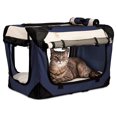 thumbnail image 1 of PetLuv Happy Cat Premium Caisse pour Chat Pliable avec Fermeture Éclair, Bleu, 1 of 6