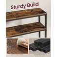 thumbnail image 5 of Console Table, 2-Tier Narrow Sofa Table with 2 Shelves, 7.9 x 31.5 x 31.5 Inches, for Living Room, Hallway, Entryway, Rustic Brown and Ink Black ULNT130K01V1, 5 of 7