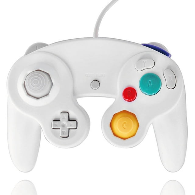 Manette de Remplacement pour Manette Gamecube, Manette Filaire Classique Compatible avec Console Gamecube pour Wii Nintendo Gamecube (Blanc)