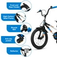 thumbnail image 3 of HykolityKids Bike, 16 20 Inch Children Bicycle for Boys & Girls Ages 4-6 Years Old, Rider Height 38-48" Child Sport Bike BMX Handbar includes Training Wheel Black White, 3 of 7