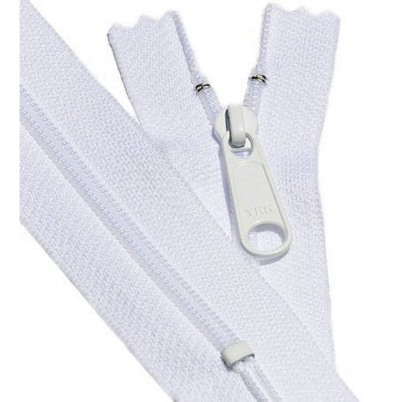 YKK White #4.5 Handbag - Extra-Long Pull Zipper (10 Zippers Per Pack) (14" Inches)