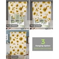 thumbnail image 3 of Sunflower Bee Oil Painting Window Curtains Tie Up Curtains for Kitchen Living Room Adjustable Rod Pocket Valances, 3 of 5