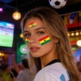 thumbnail image 5 of Yhmxh Tatuajes temporales con la bandera de los países del Mundial, tatuajes faciales internacionales con la bandera nacional, pegatinas impermeables, tatuajes falsos con la bandera del mundo para, 5 of 5