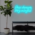thumbnail image 6 of Very Demure, Very Mindful Neon Sign - Blue Neon Wall Art, Yoga Room Decor, Mindfulness Gift$$Tools & Hardware Other, 6 of 7