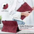thumbnail image 3 of GSFY for 2024 iPad Pro 11 inch Case M4 (5th Generation), Premium PU Leather Protective Folio Stand Cover with Pencil Holder Multiple Viewing Angles for iPad Pro 11 5th Gen - Red Rose, 3 of 9