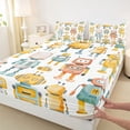 thumbnail image 3 of Feelyou Kawaii Robot Full Size Sheets, Teens Kids Boys Girls Bed Sheets, 4-Piece, 3 of 7