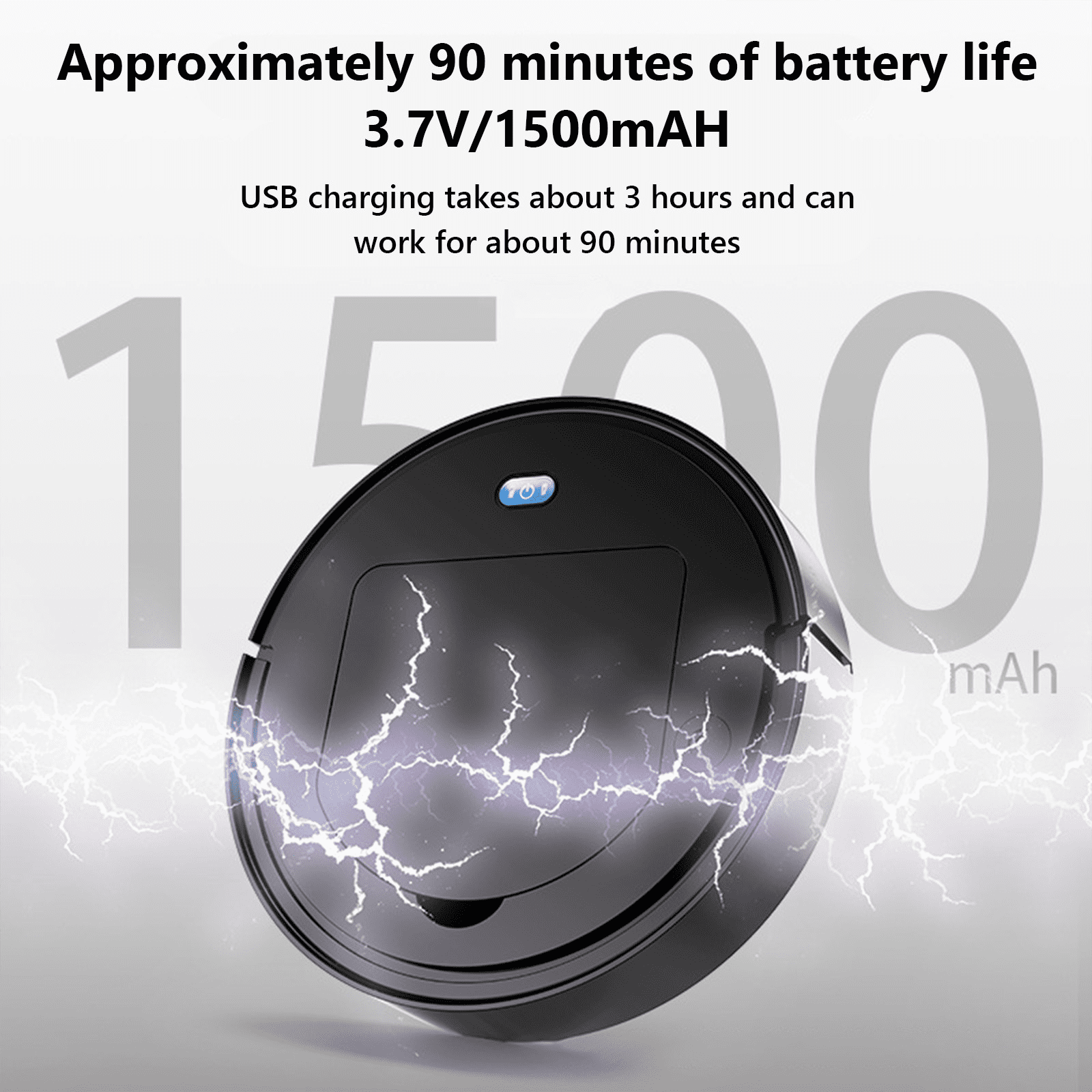 Foqnuq Wireless Smart Sweeping Robot Vacuum Cleaner 5-in-1 with Mopping, Automatic Navigation, Obstacle Avoidance for Home Cleaning (Black)