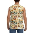 thumbnail image 4 of Fotbe Men's Mushrooms And Rainbows Peace Print Men's Sleeveless Muscle Tank Tops Casual T-Shirts for Gym Workout Beach-Small, 4 of 8