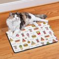 thumbnail image 2 of Cute Ice Cream Pattern Dog Feeding Mat - Non-Slip Absorbent Pet Food Mat with Kawaii Dessert Design, Waterproof Multi-Layer for Messy Eaters (Pink, Retro Style), 2 of 3